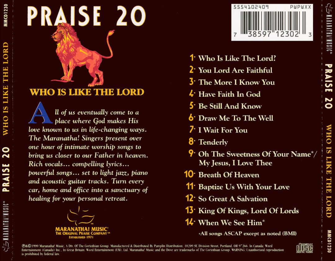 Praise 20: Who Is Like the Lord cover art