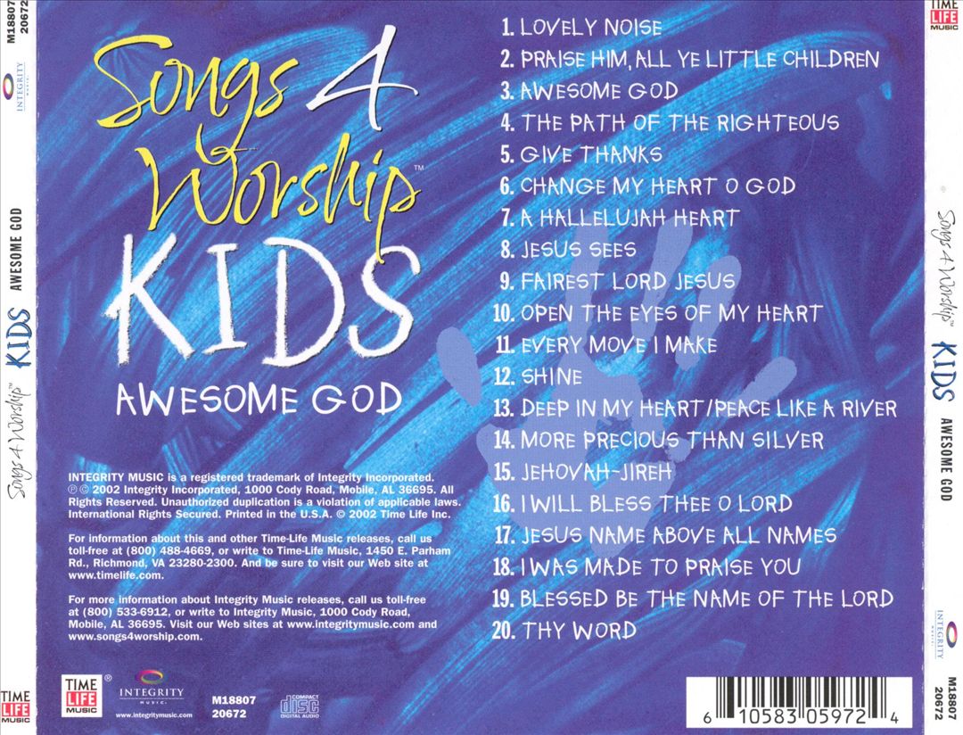 Songs 4 Worship: Kids - Awesome God cover art